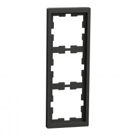Plaque de finition D-Life Schneider Electric - 3 postes - Anthracite