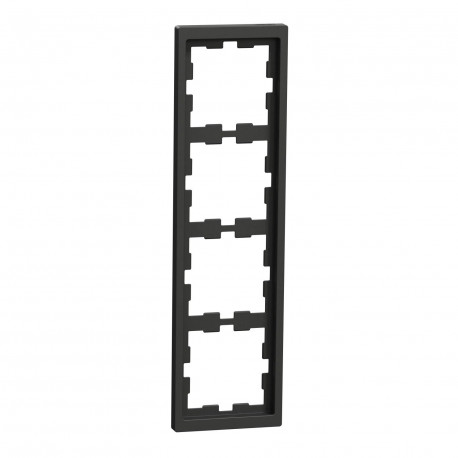 Plaque de finition D-Life Schneider Electric - 4 postes - Anthracite