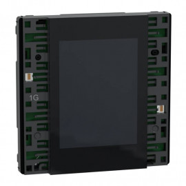 Bouton poussoir D-Life Schneider Electric - SpaceLogic KNX - 2 fonctions - Etiquette dynamique - Anthracite - Mécanisme seul