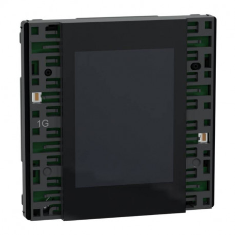 Bouton poussoir D-Life Schneider Electric - SpaceLogic KNX - 2 fonctions - Etiquette dynamique - Anthracite - Mécanisme seul