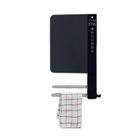 Radiateur soufflant électrique Atlantic Telia avec 2 barres et une patère latérale - 1800W - Gris