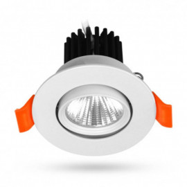 Spot LED orientable Spark II Miidex - 5W - 3000 K - IP40 - Blanc - Avec alimentation électronique