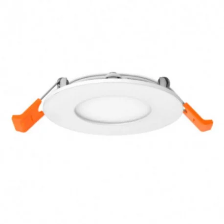 Spot plafonnier LED encastrable Slimy II Miidex - Ø 90mm - 3W - 4000K - IP40 - Blanc - Avec alimentation déportée
