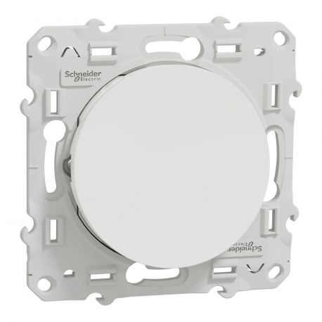 Bouton poussoir Odace 10A - Blanc