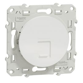 Prise téléphone RJ45 Grade 1 Odace - Cat. 5 UTP - Blanc
