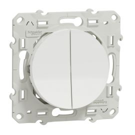 Va-et-vient et poussoir Odace Schneider Electric - 10A - Blanc