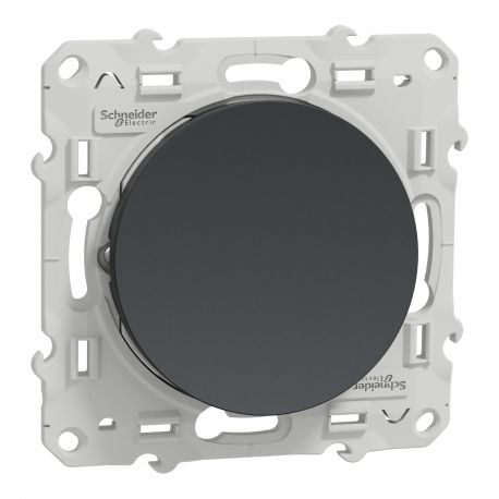 Bouton poussoir Odace 10A - Anthracite