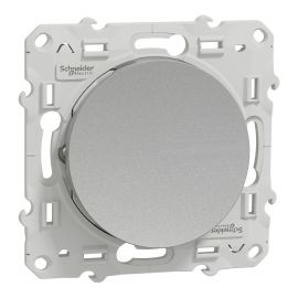 Bouton poussoir Odace 10A - Aluminium
