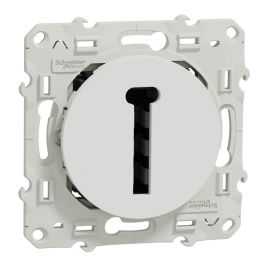 Prise téléphone en T Odace - Blanc