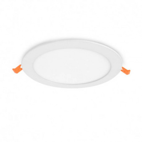 Spot plafonnier LED encastrable Slimy II Miidex - Ø 225mm - 18W - 3000K - IP40 - Blanc - Avec alimentation déportée
