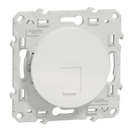 Odace prise multimédia RJ45 grade 3 - blanc - cat. 6 STP longue distance