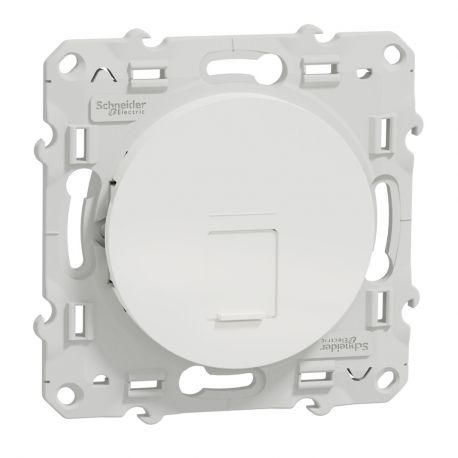Odace prise multimédia RJ45 grade 3 - blanc - cat. 6 STP longue distance