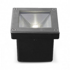 Spot de sol extérieur LED COB Etna Miidex - Carré - Encastrable - 5W - 4000K - IP67