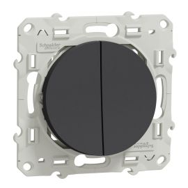 Va-et-vient et poussoir Odace 10A - Anthracite