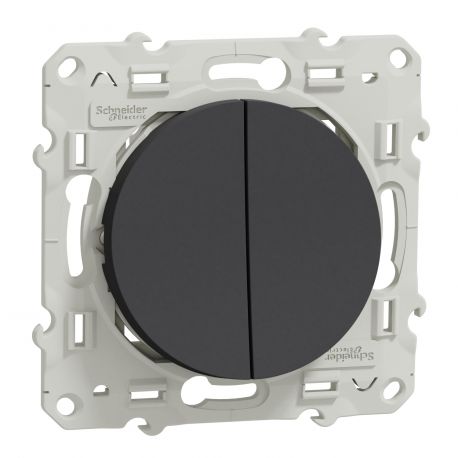 Va-et-vient et poussoir Odace 10A - Anthracite