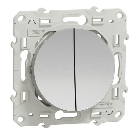 Odace va et vient et poussoir 10A - aluminium