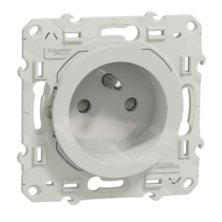 Prise de courant Odace - 16A - 2P+T - A griffes - Blanc