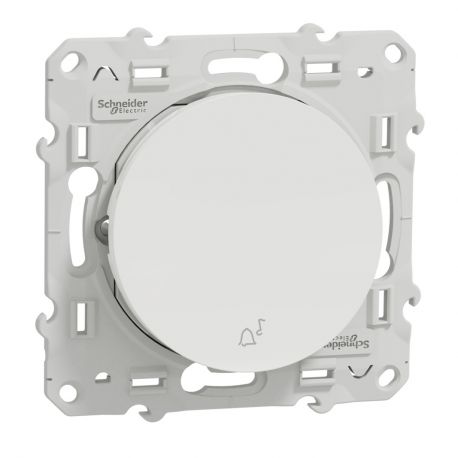 Odace poussoir pour carillon 10A - blanc