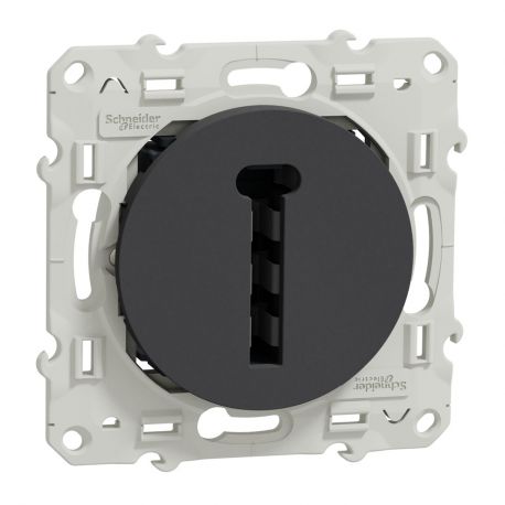 Prise téléphone en T Odace - Anthracite