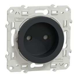 Odace prise bornes à vis 2P - anthracite