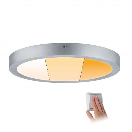WallCeiling Carpo Panneau LED WarmDim 400mm 21W Chrome mètre 230V Métal