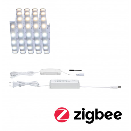 Kit de base MaxLED 500 1,5m Zigbee TunW Protect Cover IP44 9W 230/24V Argent