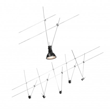 Système câbles Wire System Simple Paulmann - Max 5x10W - GU5,3 - Chrome