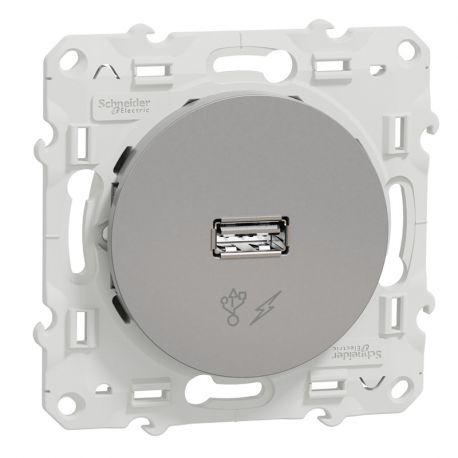 Odace chargeur USB - aluminium