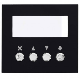 Façade Aiphone GTNSPLB - Pour module défilement des noms GTNSB - Noir satinée