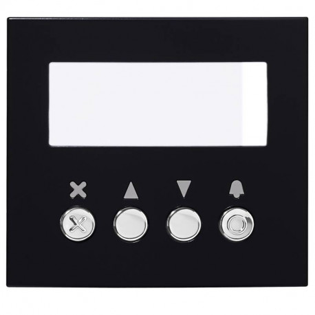 Façade Aiphone GTNSPLB - Pour module défilement des noms GTNSB - Noir satinée