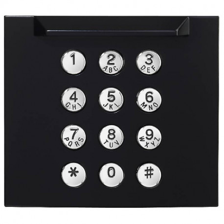 Façade Aiphone GF10KPB - Pour module clavier d'appel GT10K - Noir satinée