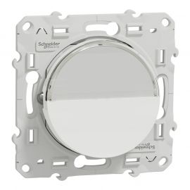 Odace poussoir avec porte étiquette pour carillon 10A - blanc