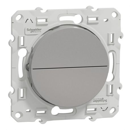 Double bouton-poussoir pour volet-roulant Odace - Aluminium