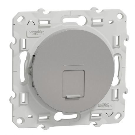 Odace prise multimédia RJ45 grade 1 - aluminium