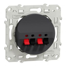 Odace prise hauts parleurs double - anthracite