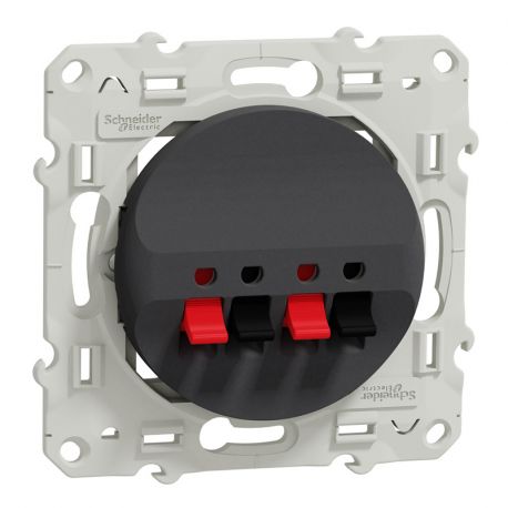 Odace prise hauts parleurs double - anthracite