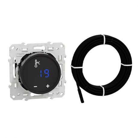 Thermostat à écran tactile Odace - 10A - Noir