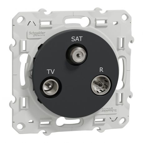 Odace prise TV / FM / SAT - 1 entrée - anthracite