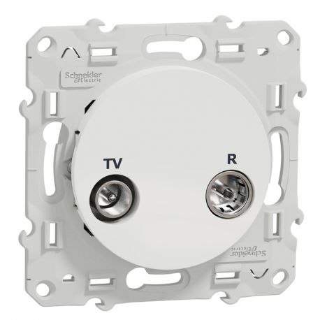 Odace prise TV / FM - blanc