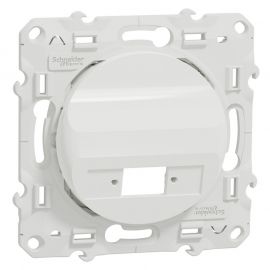 Prise optique Odace Schneider Electric - 1 sortie - Blanc