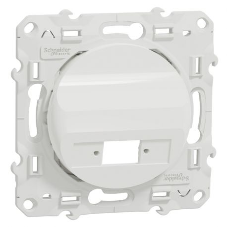 Prise optique Odace Schneider Electric - 1 sortie - Blanc