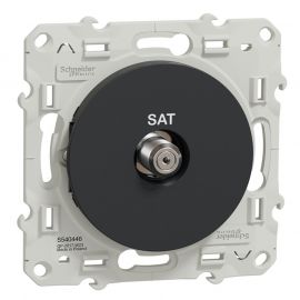 Odace prise satellite - Anthracite
