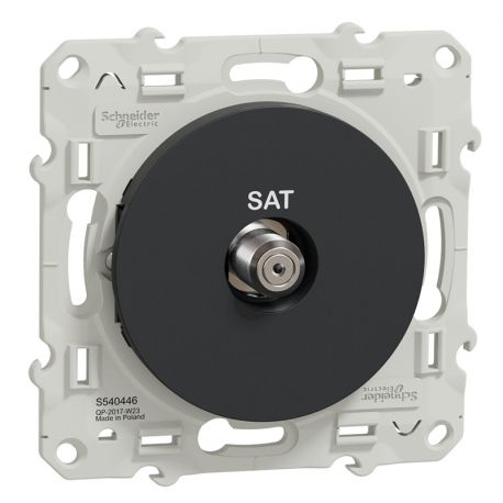 Odace prise satellite - Anthracite