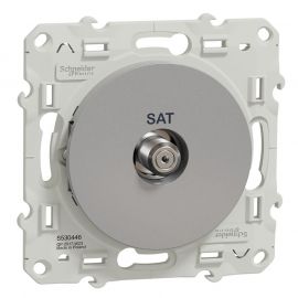 Odace prise satellite - aluminium