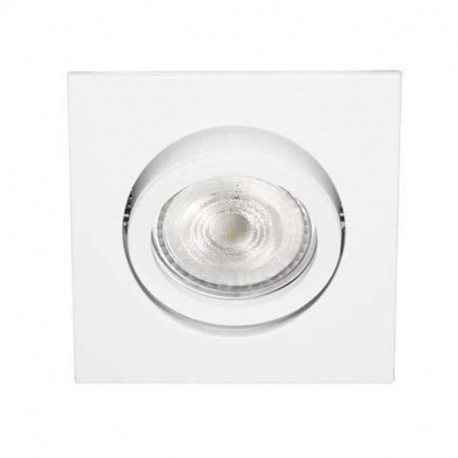 Spot encastré carré ALA1013 SX Indigo - GU10 - 50W max - Blanc mat - Sans ampoule