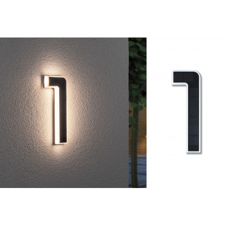 Numéro de maison extérieur solaire 1 Batterie 3000K IP44 remplaçable
