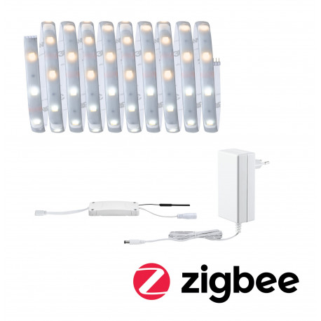 Kit de base MaxLED 250 3m Zigbee TunW Protect Cover IP44 12W 230/24V Argent