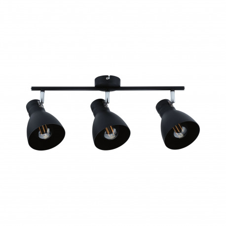 Spot orientable 3 flammes Davy Paulmann - 3x20W max - E27 - IP20 - Noir - Dimmable