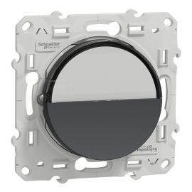 Odace poussoir avec porte étiquette pour carillon 10A - anthracite