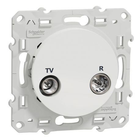 Odace prise TV / FM - Blanc